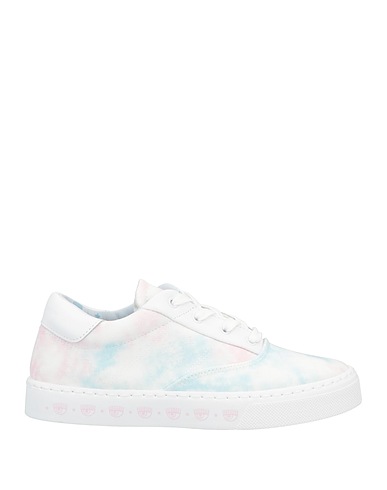 CHIARA FERRAGNI Sneakers White Soft Leather, Textile fibres