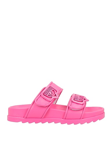 CHIARA FERRAGNI Sandali Fucsia Fibre tessili