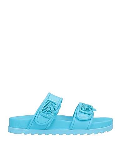 CHIARA FERRAGNI Sandali Azzurro Fibre tessili