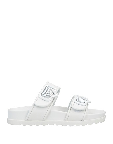 CHIARA FERRAGNI Sandali Bianco Fibre tessili