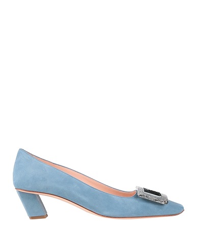 ROGER VIVIER パンプス パステルブルー 革（なめし加工）
