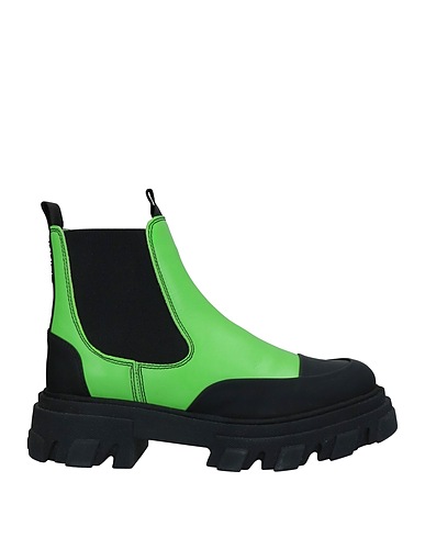 GANNI Ankle boot Green Soft Leather