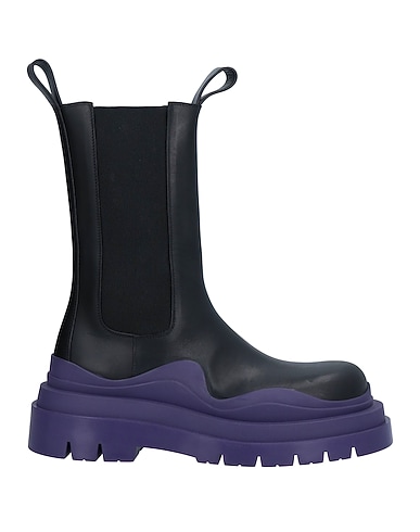 BOTTEGA VENETA Ankle boot Black Soft Leather, Textile fibers