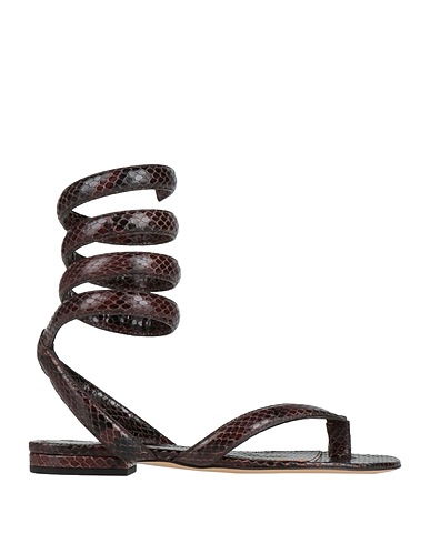 BOTTEGA VENETA Flip flops Dark brown Soft Leather