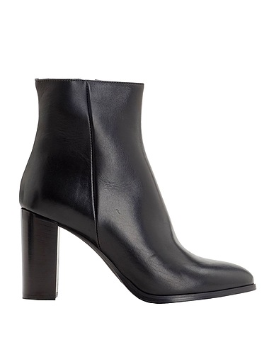 LEONARDO PRINCIPI Ankle boot LEATHER HEELED ANKLE BOOTS
 Black 100% Calfskin