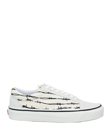 VANS Sneakers White Soft Leather, Textile fibers