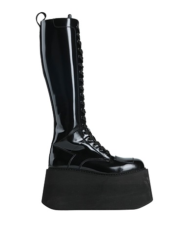 GCDS Boots Black Calfskin