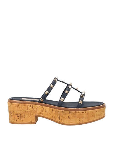 VALENTINO GARAVANI Mules and clogs Midnight blue Soft Leather