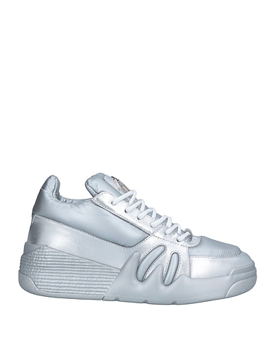 GIUSEPPE ZANOTTI Sneakers Silver Soft Leather, Textile fibres
