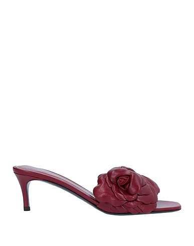 VALENTINO GARAVANI Sandals Burgundy Leather