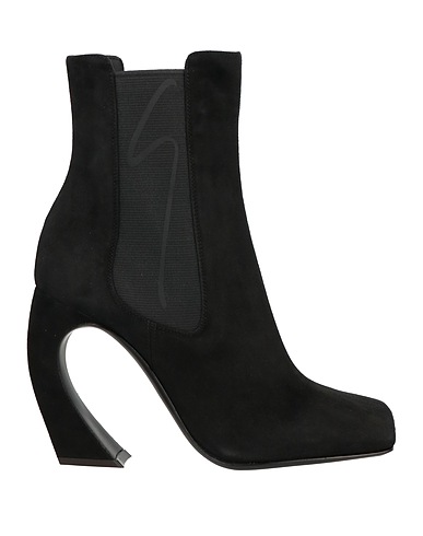 GIUSEPPE ZANOTTI Ankle boot Black Soft Leather, Textile fibres