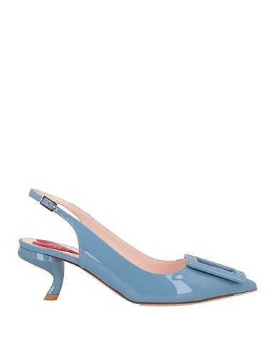 ROGER VIVIER Court Light blue Leather
