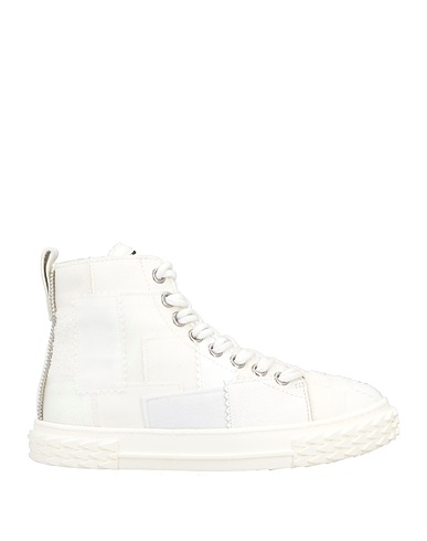 GIUSEPPE ZANOTTI Sneakers White Soft Leather, Textile fibres