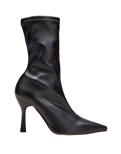 8 by YOOX Ankle boot STRETCH SOCKS SPOOL HEEL ANKLE BOOTS
 Black 80% Polyester, 20% Polyurethane