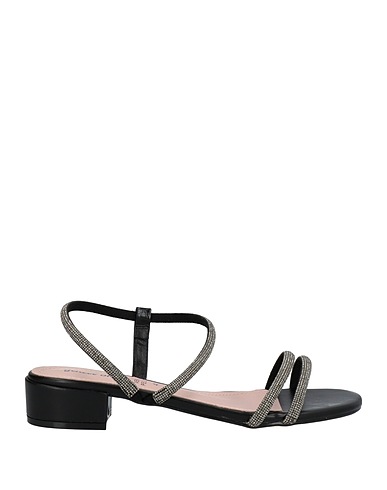 GENEVE Sandals Black Textile fibers