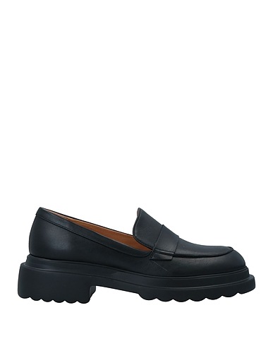 POMME D'OR Loafers Black Soft Leather