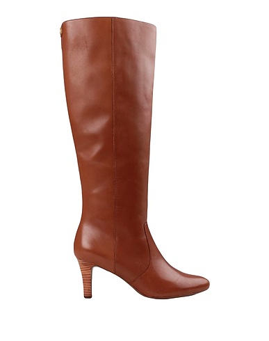LAUREN RALPH LAUREN Boots CAELYNN BURNISHED LEATHER BOOT
 Brown Soft Leather