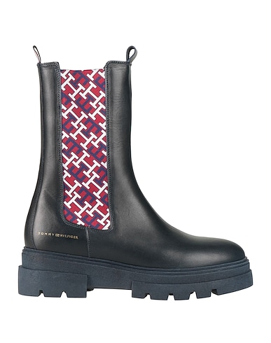 TOMMY HILFIGER Μποτάκι Σκούρο μπλε της νύχτας Δέρμα