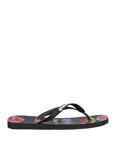 PHILIPP PLEIN Flip flops Black Rubber