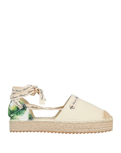 BLAUER. Espadrilles Ivory Textile fibers