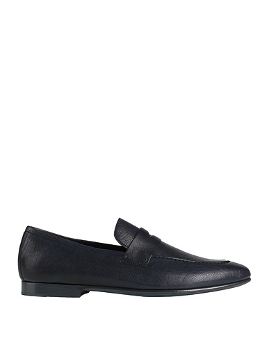 DUNHILL Loafers Navy Soft Leather
