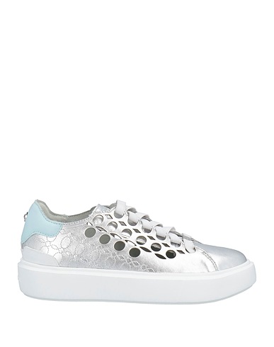 APEPAZZA Sneakers Silver Soft Leather, Other Fibres