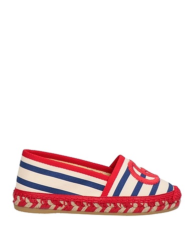GUCCI Espadrilles Red Textile fibres, Soft Leather