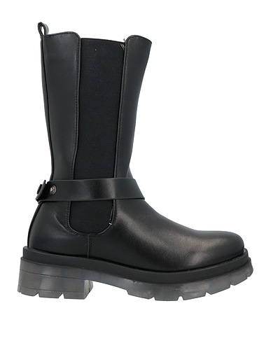 GENEVE Ankle boot Black Textile fibers, Elastic fibres