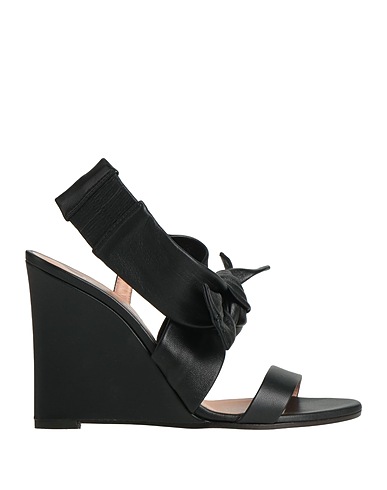 POLLINI Sandals Black Soft Leather