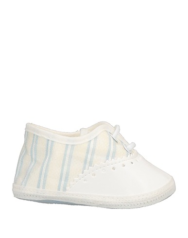 ALVIERO MARTINI 1a CLASSE Newborn shoes White Textile fibers, Soft Leather