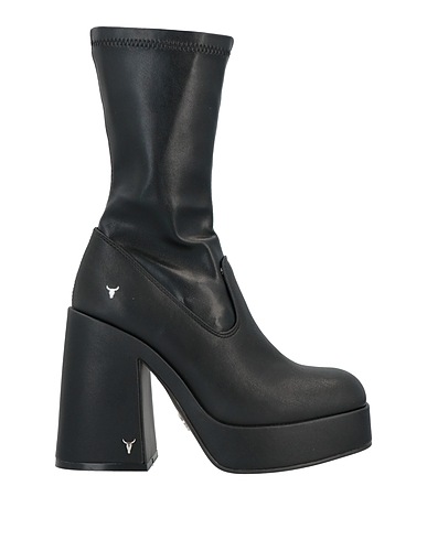 WINDSOR SMITH Ankle boot Black Textile fibres