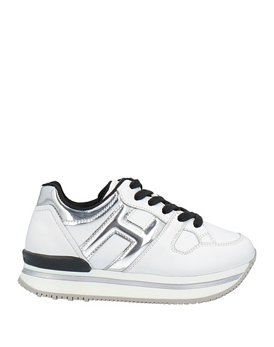 HOGAN Sneakers JUNIOR White Soft Leather, Textile fibres