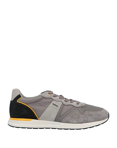 GEOX Sneakers Grey Soft Leather, Textile fibers
