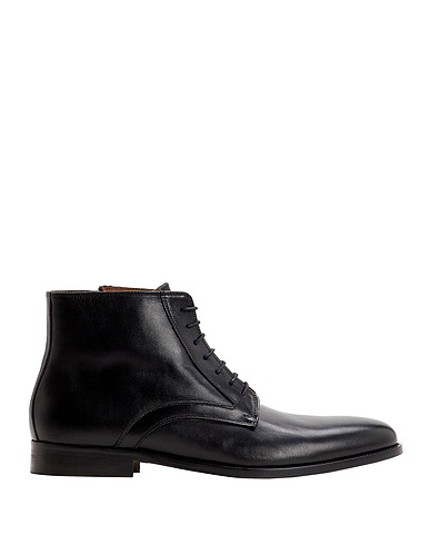 LEONARDO PRINCIPI Ankle boot LEATHER ANKLE BOOTS
 Black 100% Calfskin