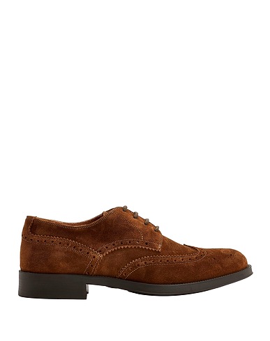 LEONARDO PRINCIPI Zapato de cordones SPLIT LEATHER LACE-UP
 Marrón 100% Piel de ternera