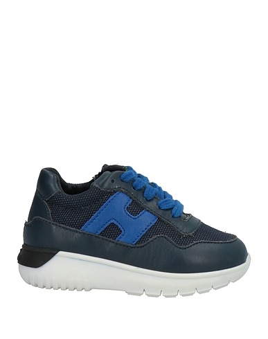 HOGAN Sneakers JUNIOR Midnight blue Textile fibres, Soft Leather