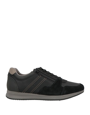 GEOX Sneakers Μαύρο Δέρμα, Άλλες ίνες