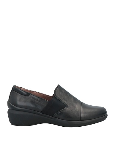 STONEFLY Loafers Black Soft Leather, Textile fibers