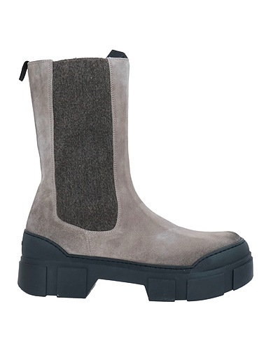 VIC MATIĒ Stiefelette Maulwurfsgrau Leder, Gewebefasern