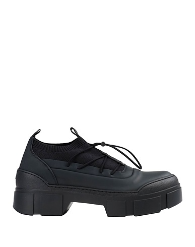 VIC MATIĒ Laced shoes Black Textile fibers, Soft Leather