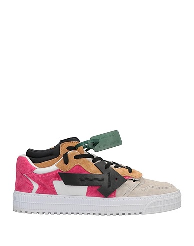 OFF-WHITE™ Sneakers Beige Soft Leather, Textile fibers