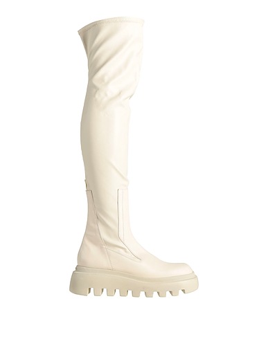 VIC MATIĒ Boots Cream Soft Leather, Textile fibres
