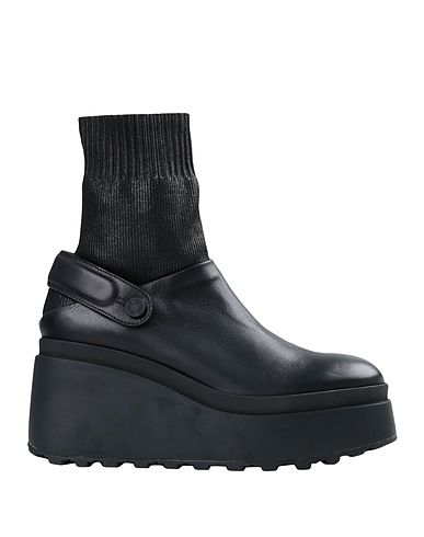 VIC MATIĒ Ankle boot Black Soft Leather, Textile fibers