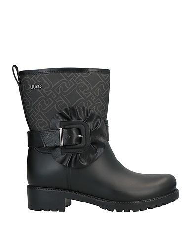 LIU •JO Ankle boot Black Textile fibers