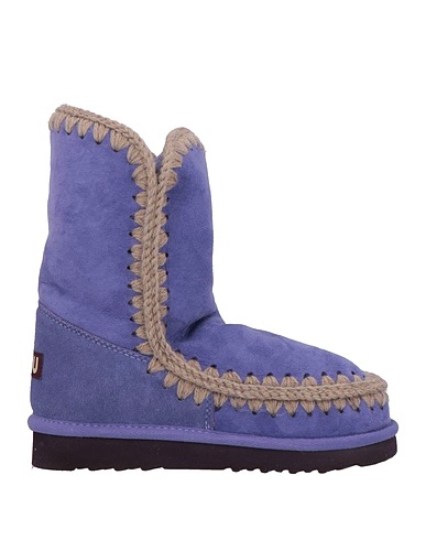 MOU Stiefelette Violett Schaffell, Wolle