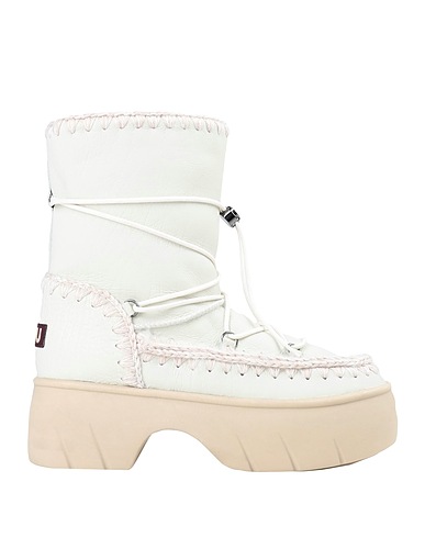 MOU Ankle boot Ivory Shearling, Wool