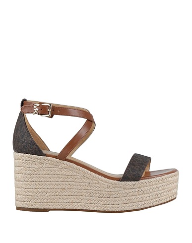MICHAEL MICHAEL KORS Espadrilles Dark brown 69% PVC - Polyvinyl chloride, 17% Polyester, 13% Cotton, 1% Polyurethane