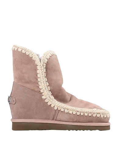 MOU Stiefelette Maulwurfsgrau Schaffell, Wolle