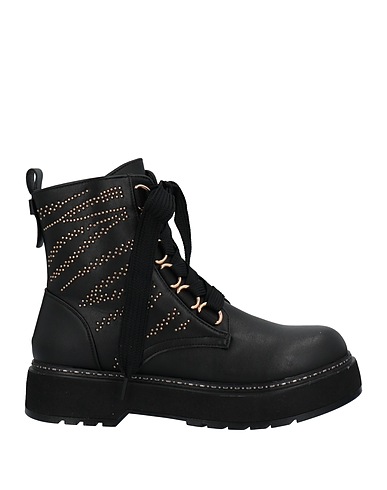 CAFèNOIR Ankle boot Black Textile fibres