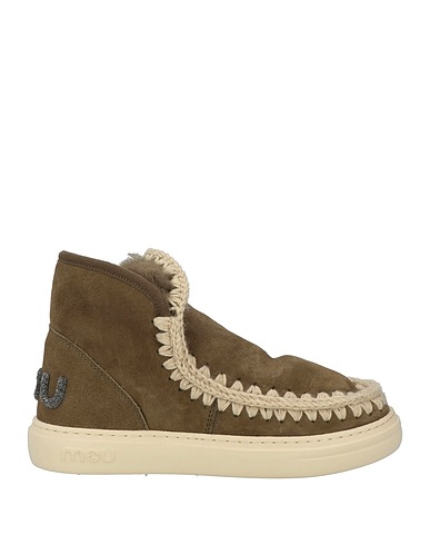 MOU Bottine Vert militaire Mouton, Laine